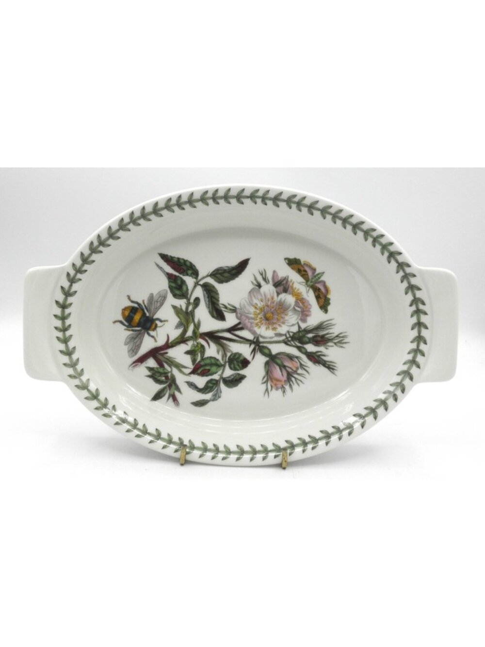 Portmeirion Botanic Garden 10 Inch Oval Handled Gratin Dish Baker PRTBOG